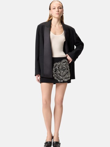 PINKO Rock 'PINKO CAVOLFIORE GONNA DOUBLE ARMOURE RICAMO GONNA'‌‌‌‌‌‌‌‌ in Schwarz: Vorderseite