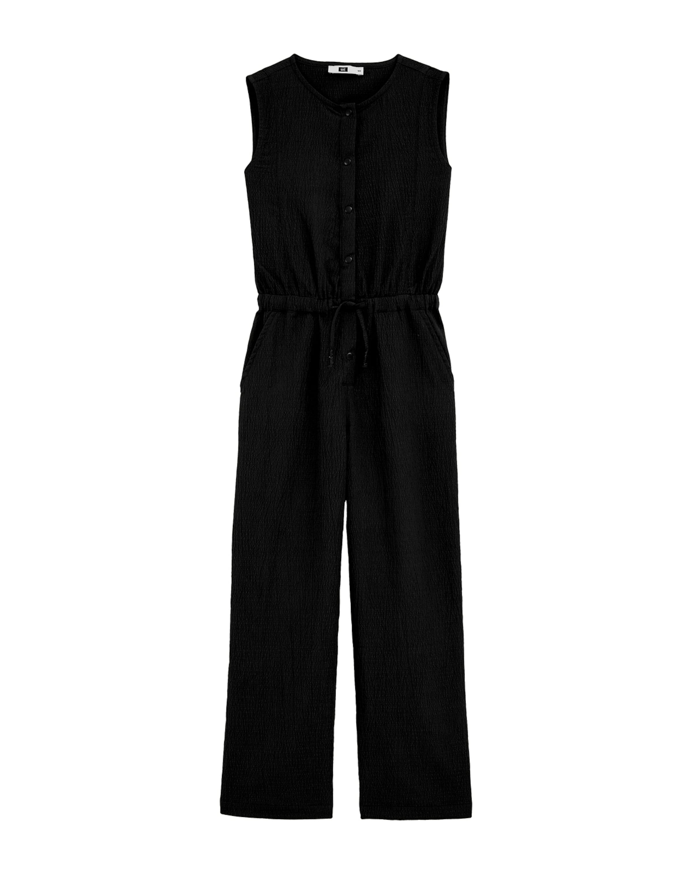 WE Fashion Overal – černá: přední strana