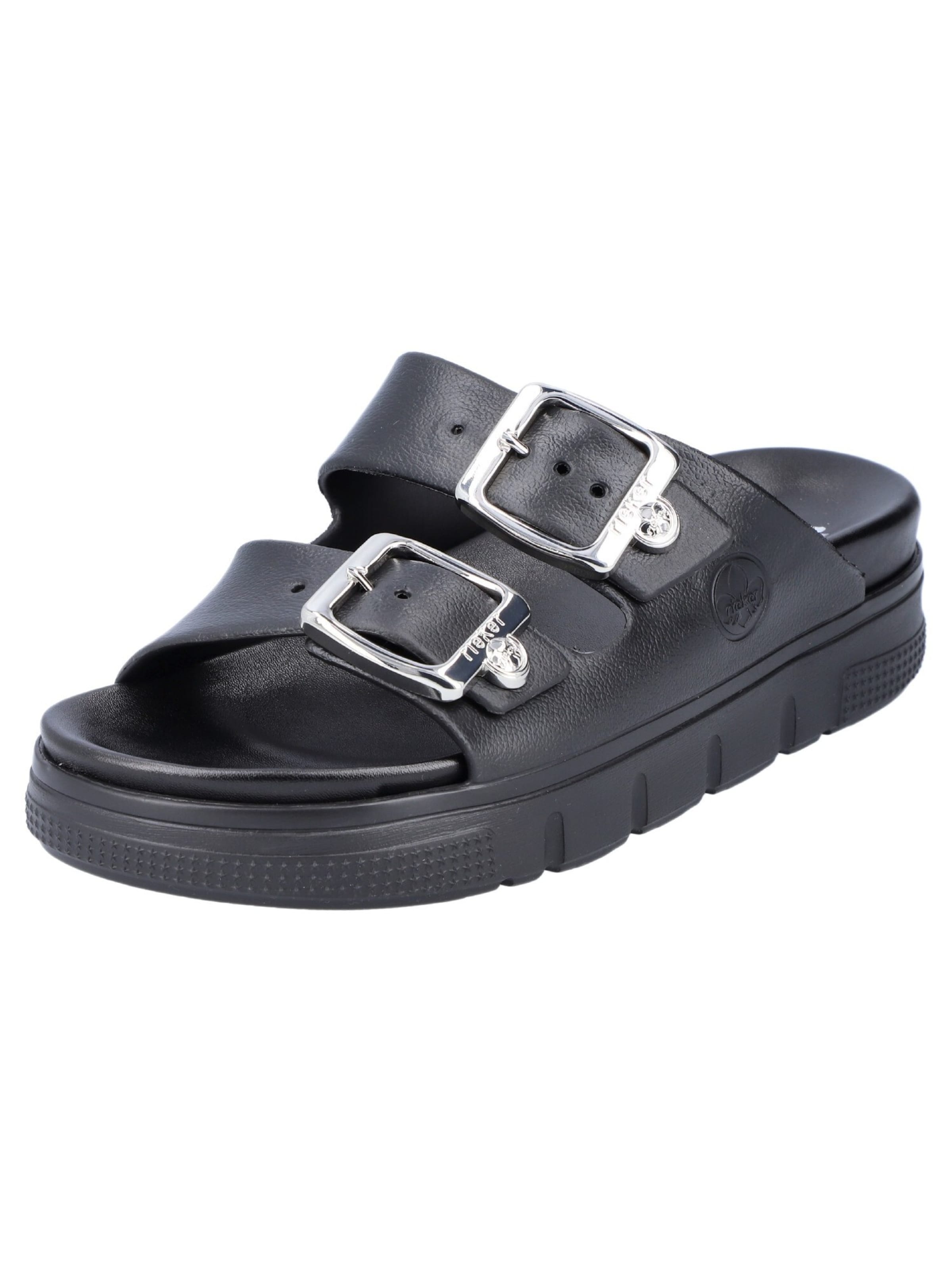 Mule 'P2180' Rieker en noir : devant