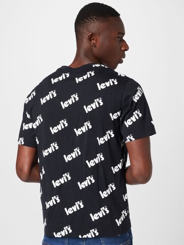 LEVI'S ® - Camisa 'SS Relaxed Fit Tee' em preto