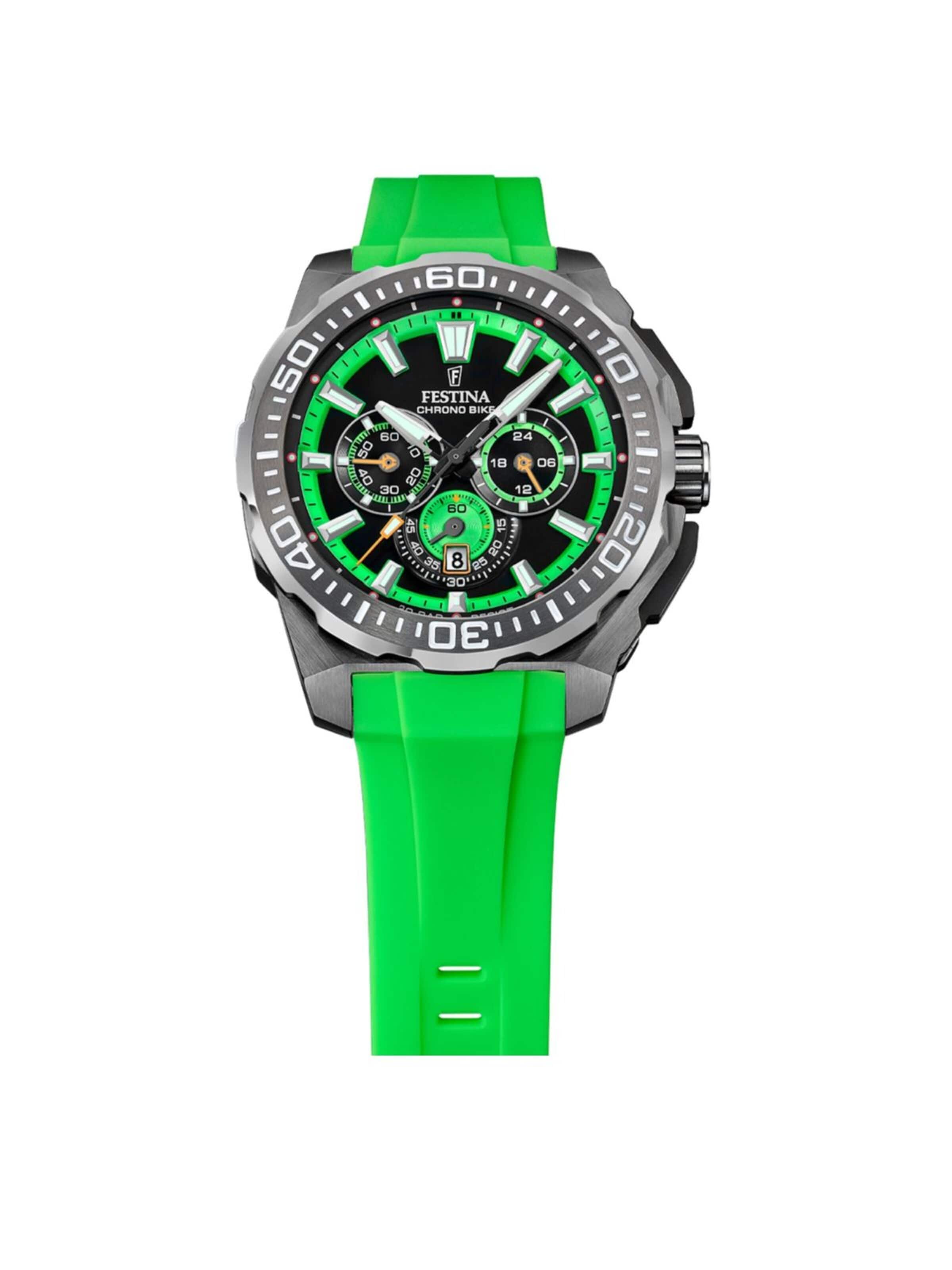 Montre à affichage analogique 'Chrono Bike' FESTINA en vert