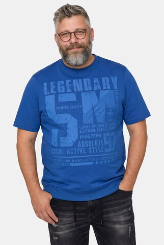 Men Plus Shirt in Blauw: voorkant