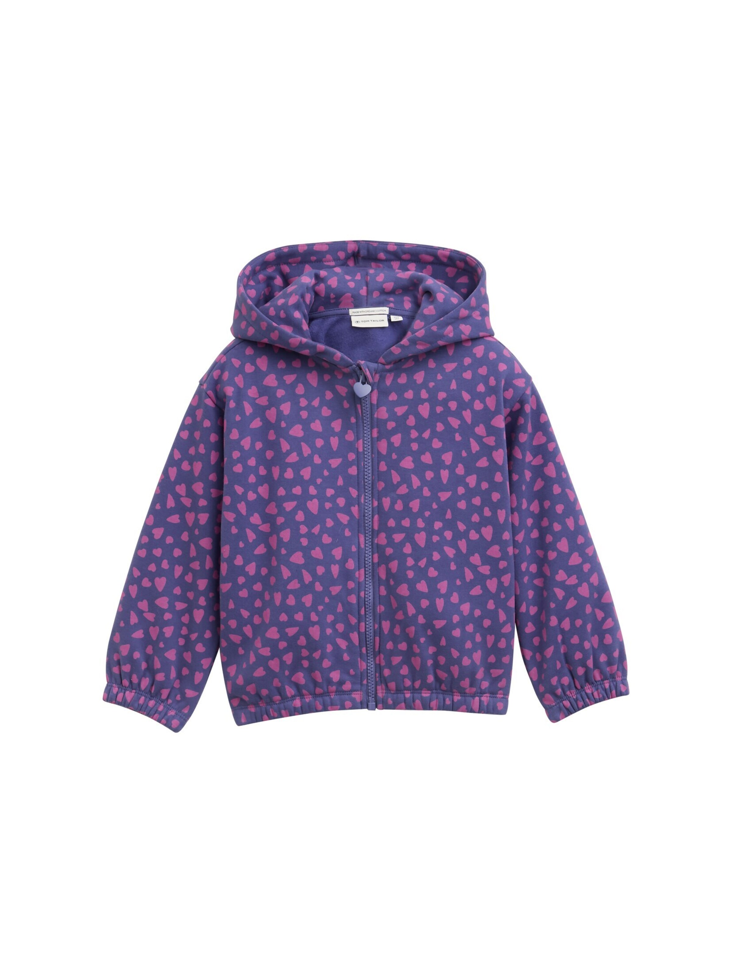 TOM TAILOR Sweat jacket in Blue: front