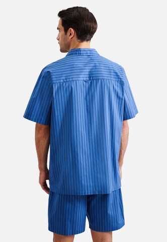 Pyjama court 'Schwarze Rose' SEIDENSTICKER en bleu