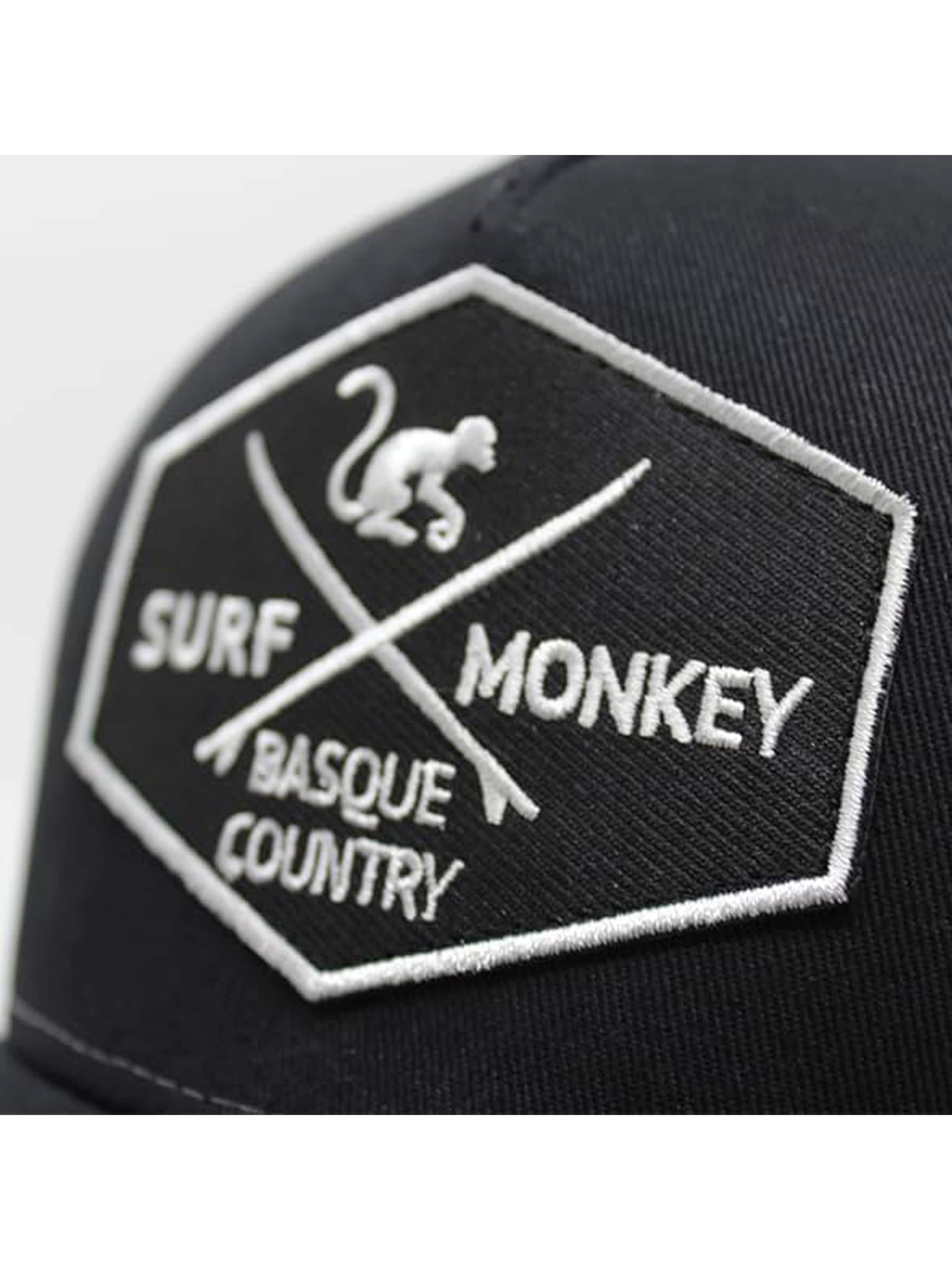 Surf Monkey Athletic Cap in Black