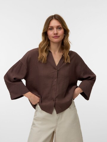 VERO MODA Blouse 'VMDoris' in Bruin: voorkant