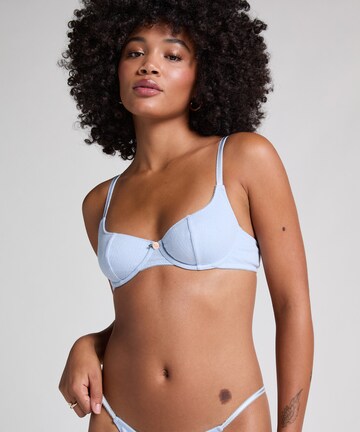 Hunkemöller T-shirt BH in Blauw: voorkant