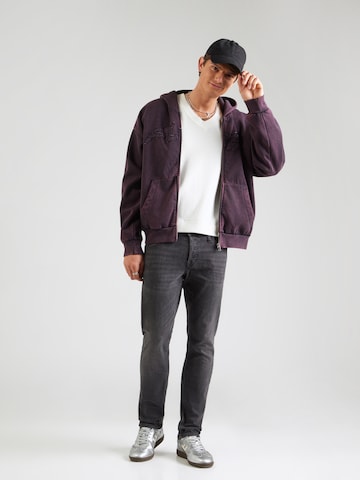 JACK & JONESSlimfit Traperice 'JJIGLENN' - crna boja