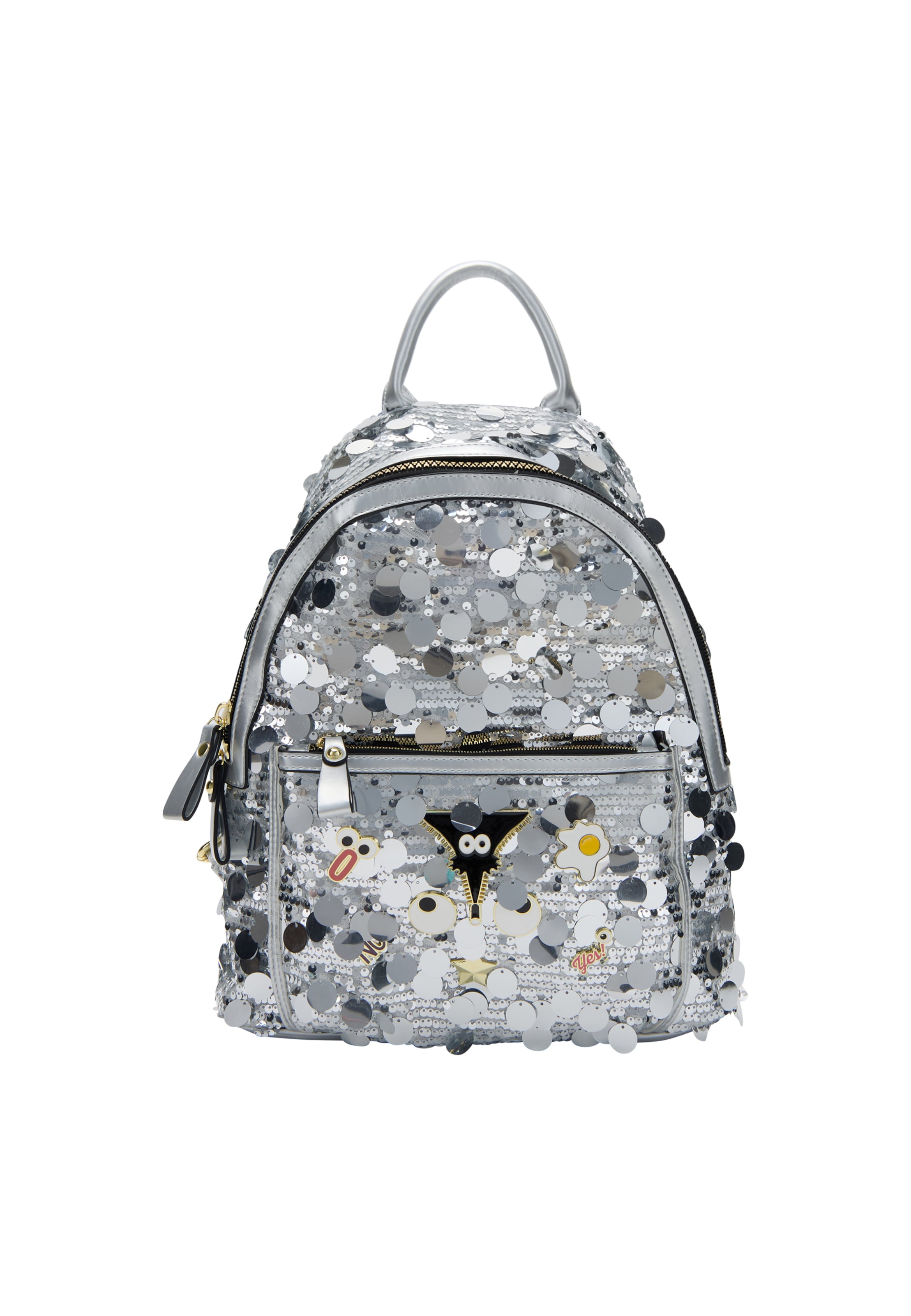 MYMO Рюкзак 'Eyetheme' в Серебристый: спереди