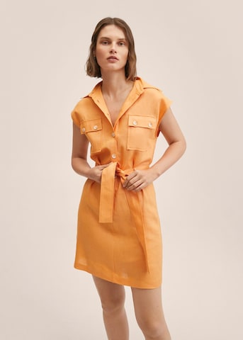 Robe-chemise 'Pepper' MANGO en orange : devant