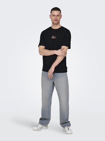 Loosefit Jeans 'FADE' de la Only & Sons pe albastru