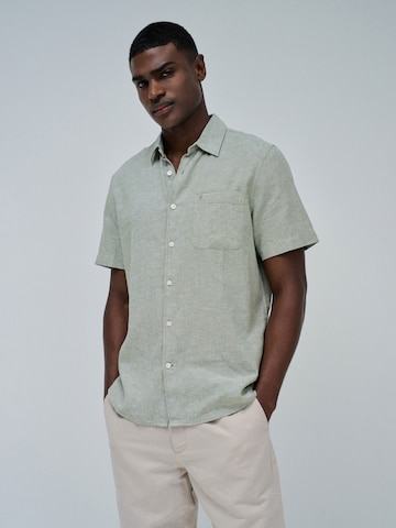 Salsa Jeans Regular fit Button Up Shirt in Green: front
