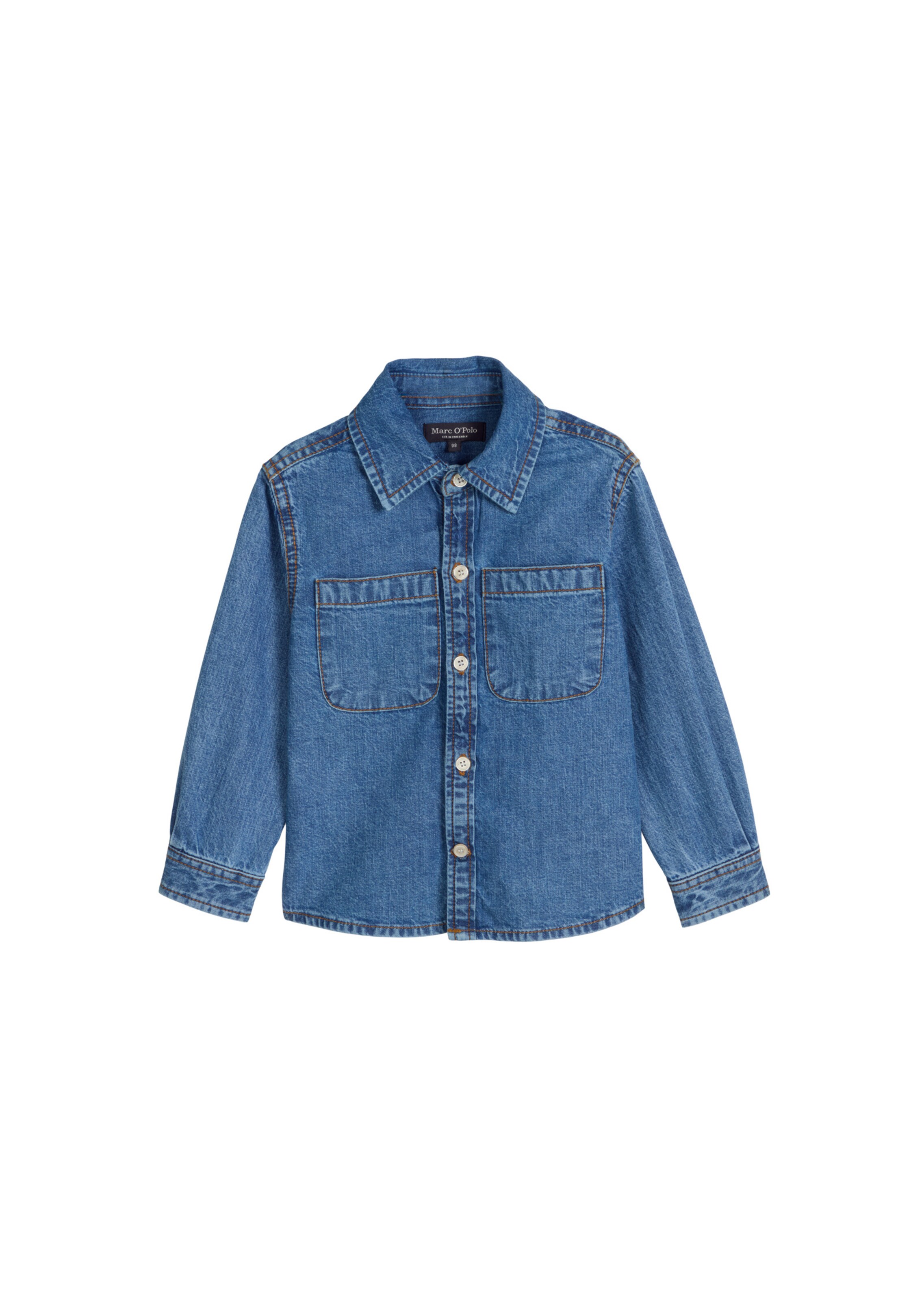 Marc O'Polo Comfort fit Overhemd in Blauw: voorkant