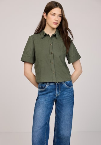 Street One Studio Blouse in Green: front