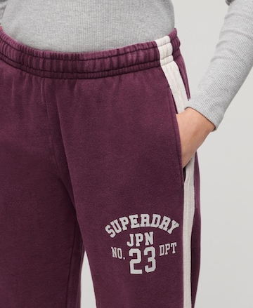 Superdry Tapered Pants in Purple