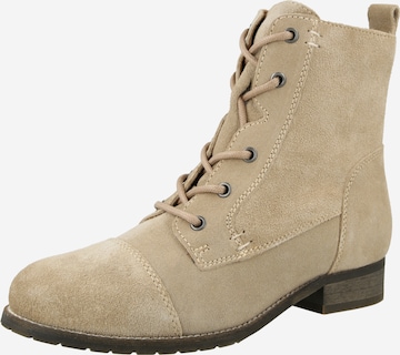 ABOUT YOU Schnürstiefelette 'Enie' in Beige: Vorderseite