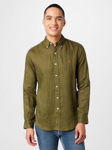 Regular fit Camicia di Polo Ralph Lauren in verde: frontale