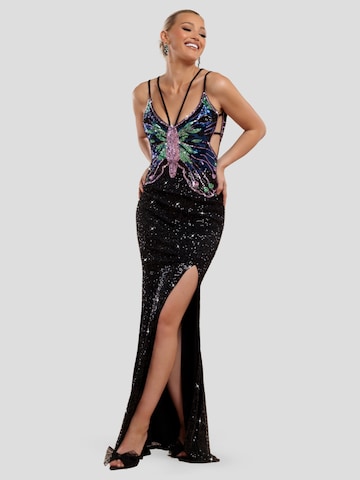 GODDIVA Dress in Black: front