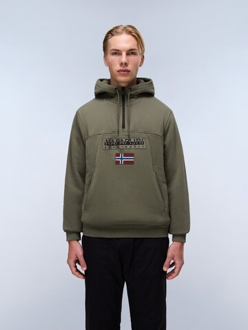 NAPAPIJRI Mikina 'Burgee 2.0' – zelená: přední strana
