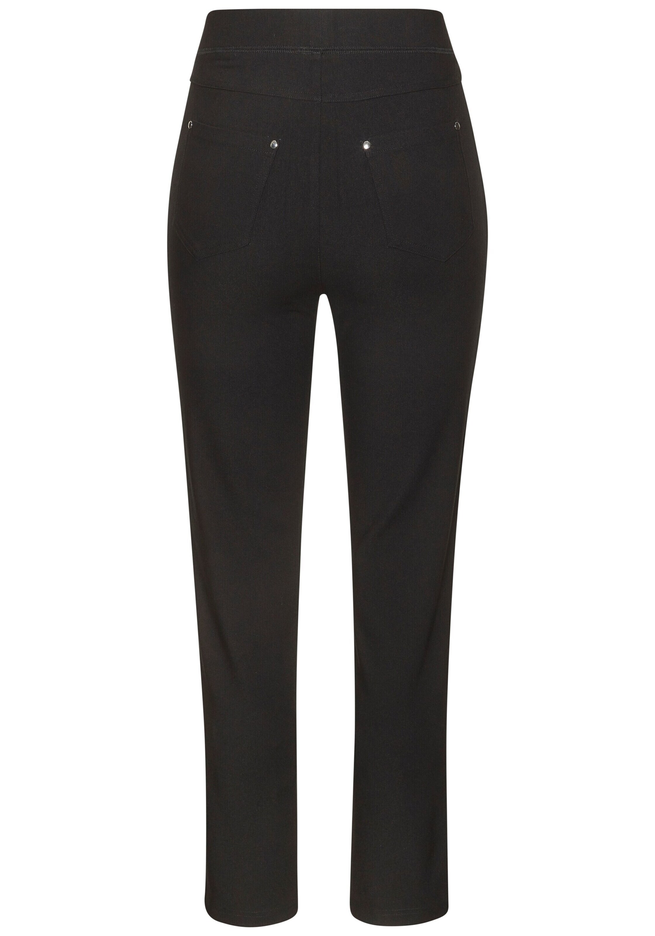 VIVANCE Slimfit Hose in Schwarz