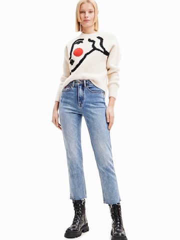 Desigual Sweater 'TRAZO' in White