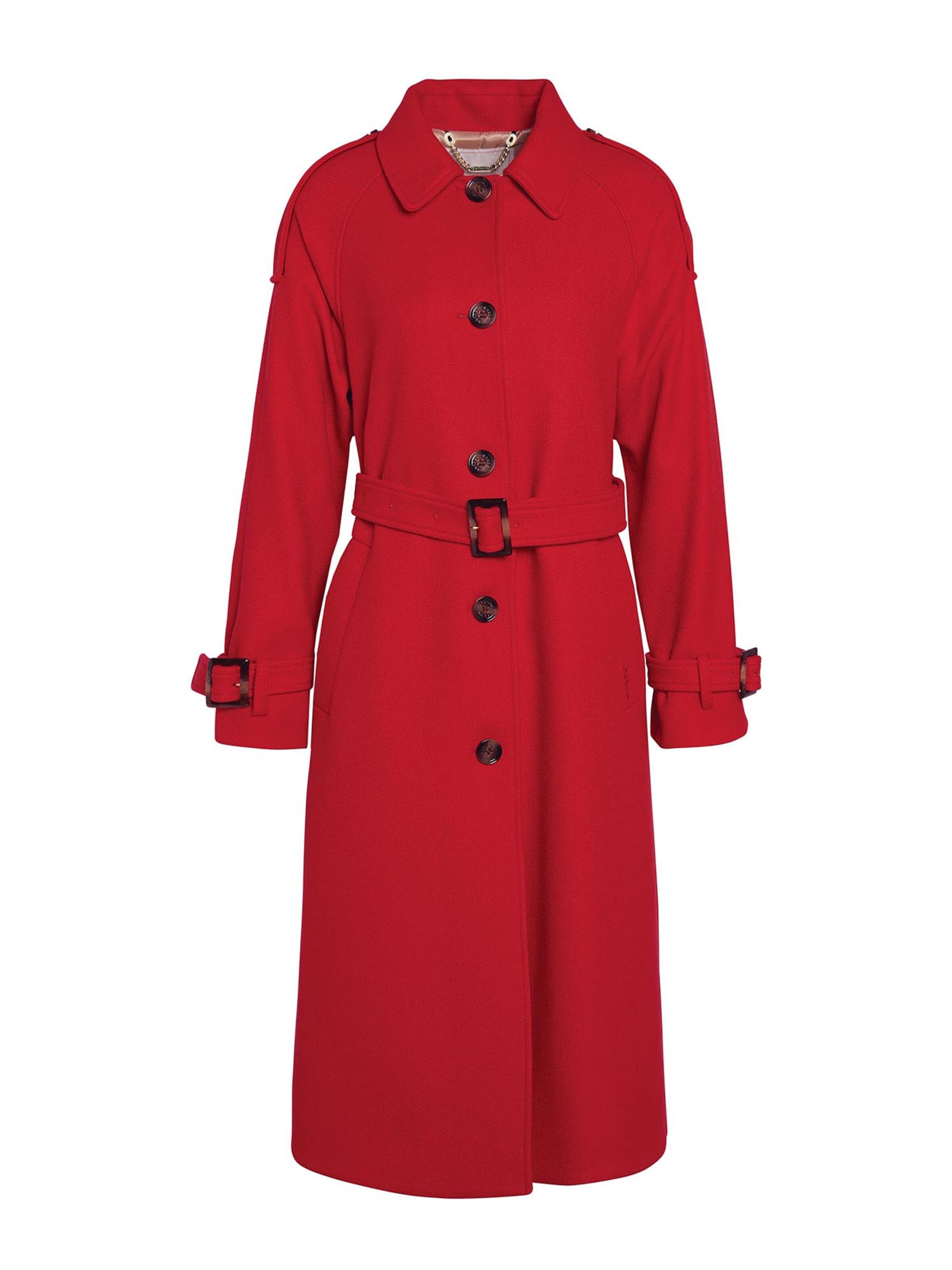 Barbour Mantel 'Alberta' in Rot: Vorderseite