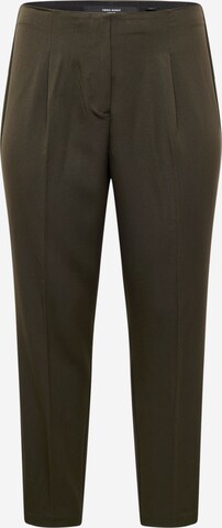 Vero Moda Curve Tapered Pleated Pants 'ISABEL' in Green: front