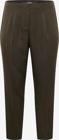 Vero Moda Curve Tapered Pleated Pants 'ISABEL' in Green: front