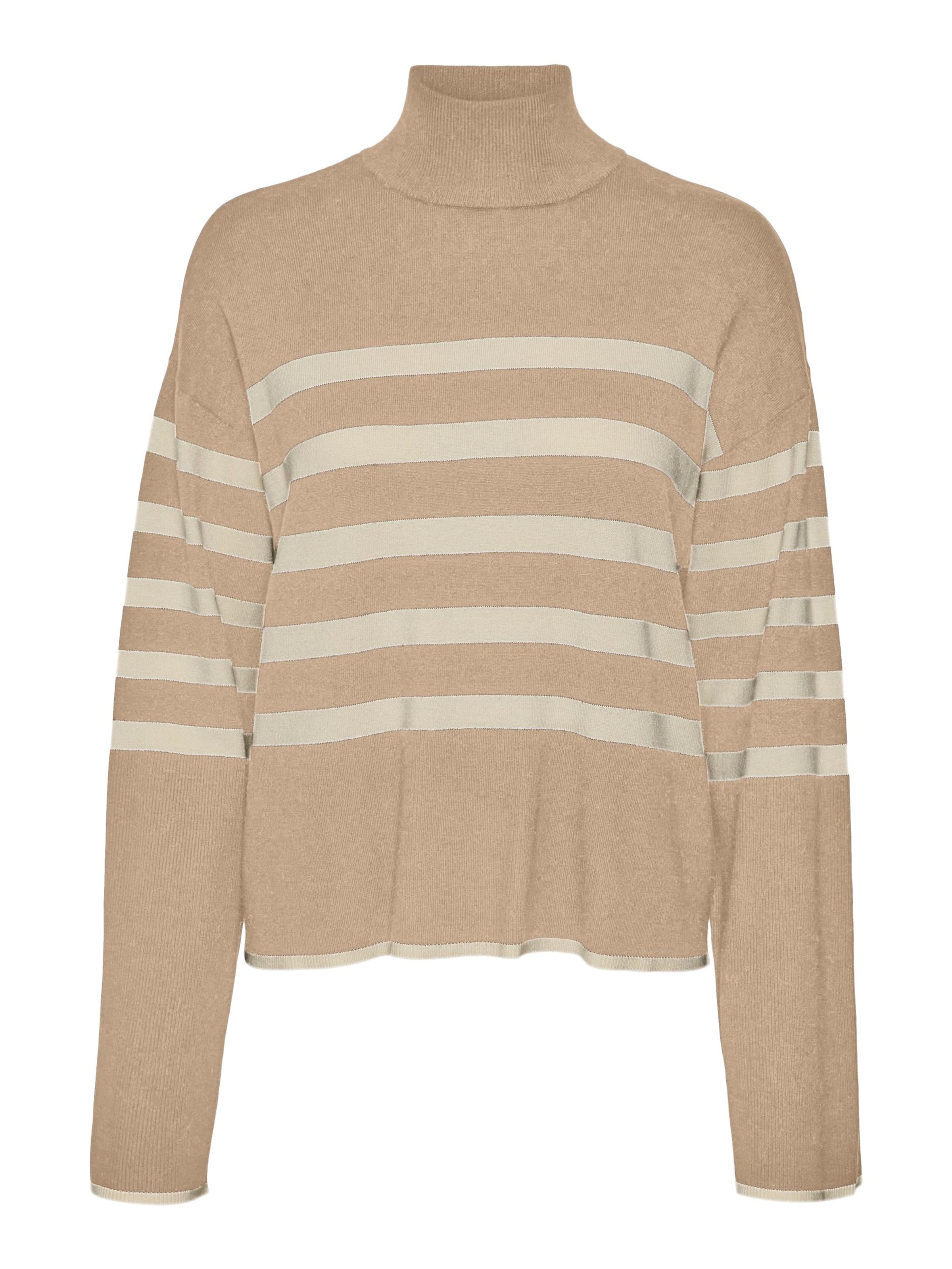 VERO MODA Pullover 'HAPPINESS' i brun: forside
