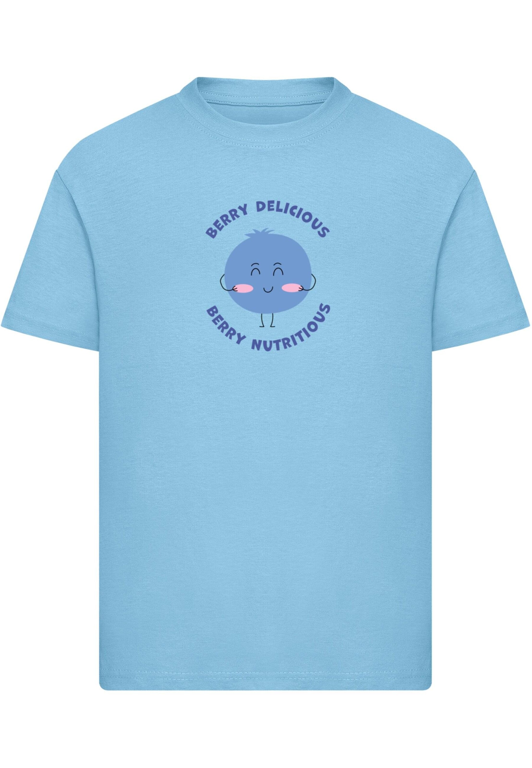 Maglietta 'Berry Delicious' di Merchcode in blu: frontale