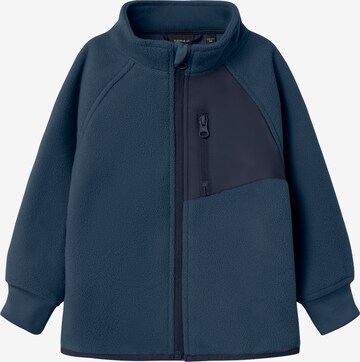 NAME IT Fleece jas 'Move' in Blauw: voorkant