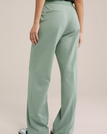 WE Fashion - Pierna ancha Pantalón de pinzas en verde