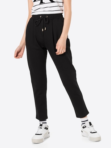 River Island Loose fit Pleat-front trousers 'PONTE PLEAT' in Black: front