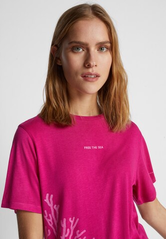 North Sails T-Shirt 'Free the Sea' in Pink