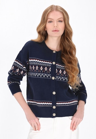 Cardigan DreiMaster Maritim en bleu : devant