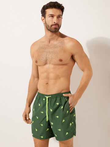 CALZEDONIA Regular Badeshorts in Grün