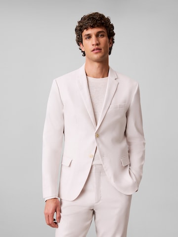 Calvin Klein Regular fit Colbert in Wit: voorkant