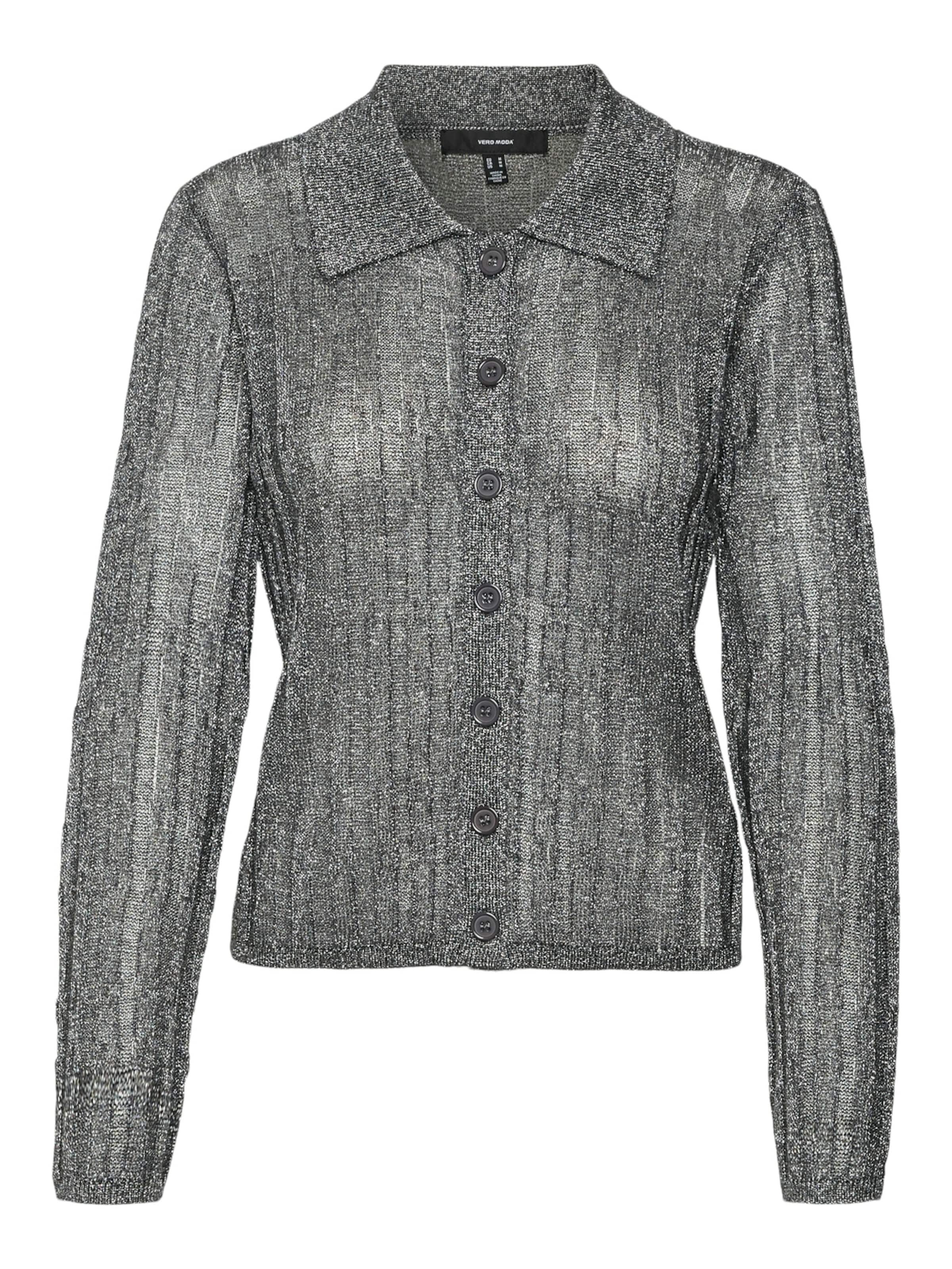 Geacă tricotată 'VMMiles' de la VERO MODA pe gri: față