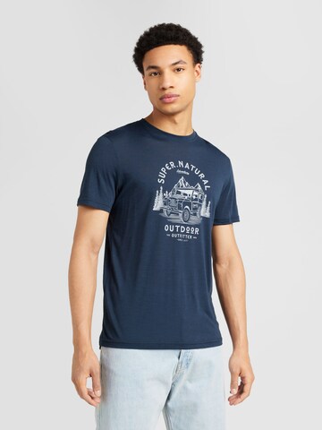 T-Shirt fonctionnel 'LANDI' super.natural en bleu : devant