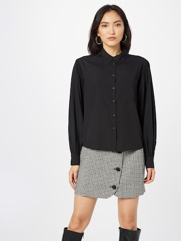 Camicia da donna 'RICA' di PIECES in nero: frontale