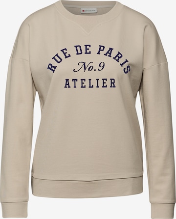 STREET ONE Sweatshirt in Beige: front