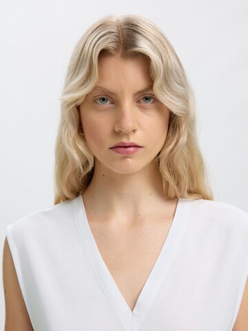 Chemisier 'SLFberta Bellis' SELECTED en blanc