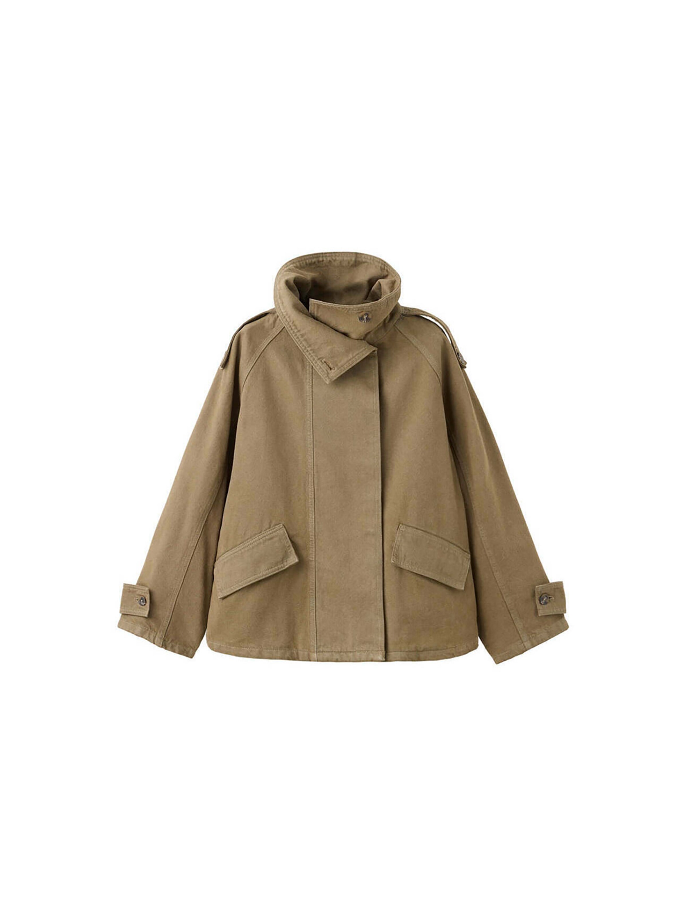 MANGO Veste mi-saison 'TOKIO' en XS en kaki, Vue avec produit