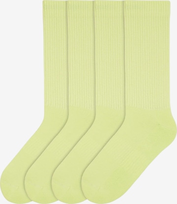 Von Jungfeld Socken 'Einfarbige Classics' in Gelb: Vorderseite