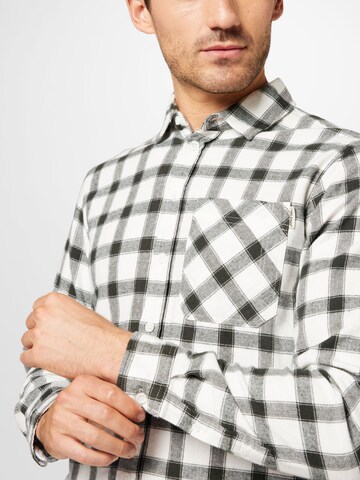 BLEND Regular fit Button Up Shirt in Brown