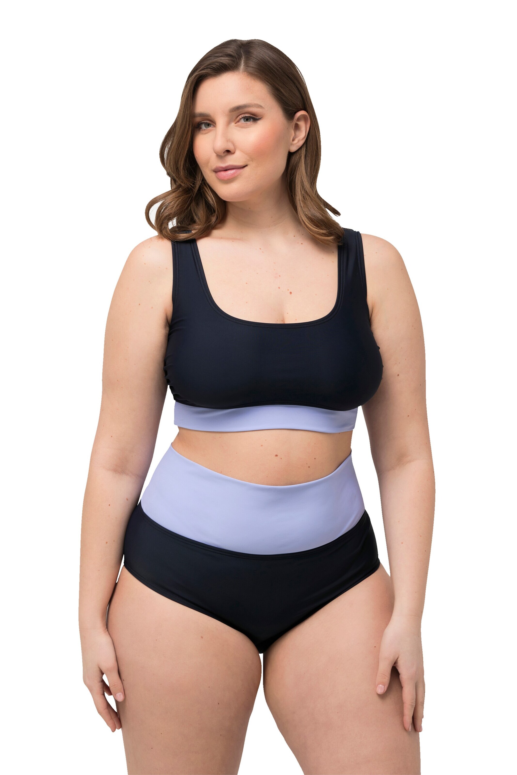 Ulla Popken Bustier Bikini in Blau: Vorderseite