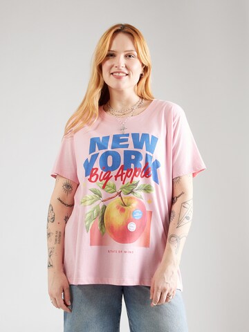 ONLY Carmakoma T-Shirt 'CARJOSSI' in Pink: Vorderseite