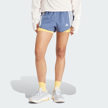 ADIDAS PERFORMANCE Slimfit Sportshorts 'Own The Run' in Blau: predná strana