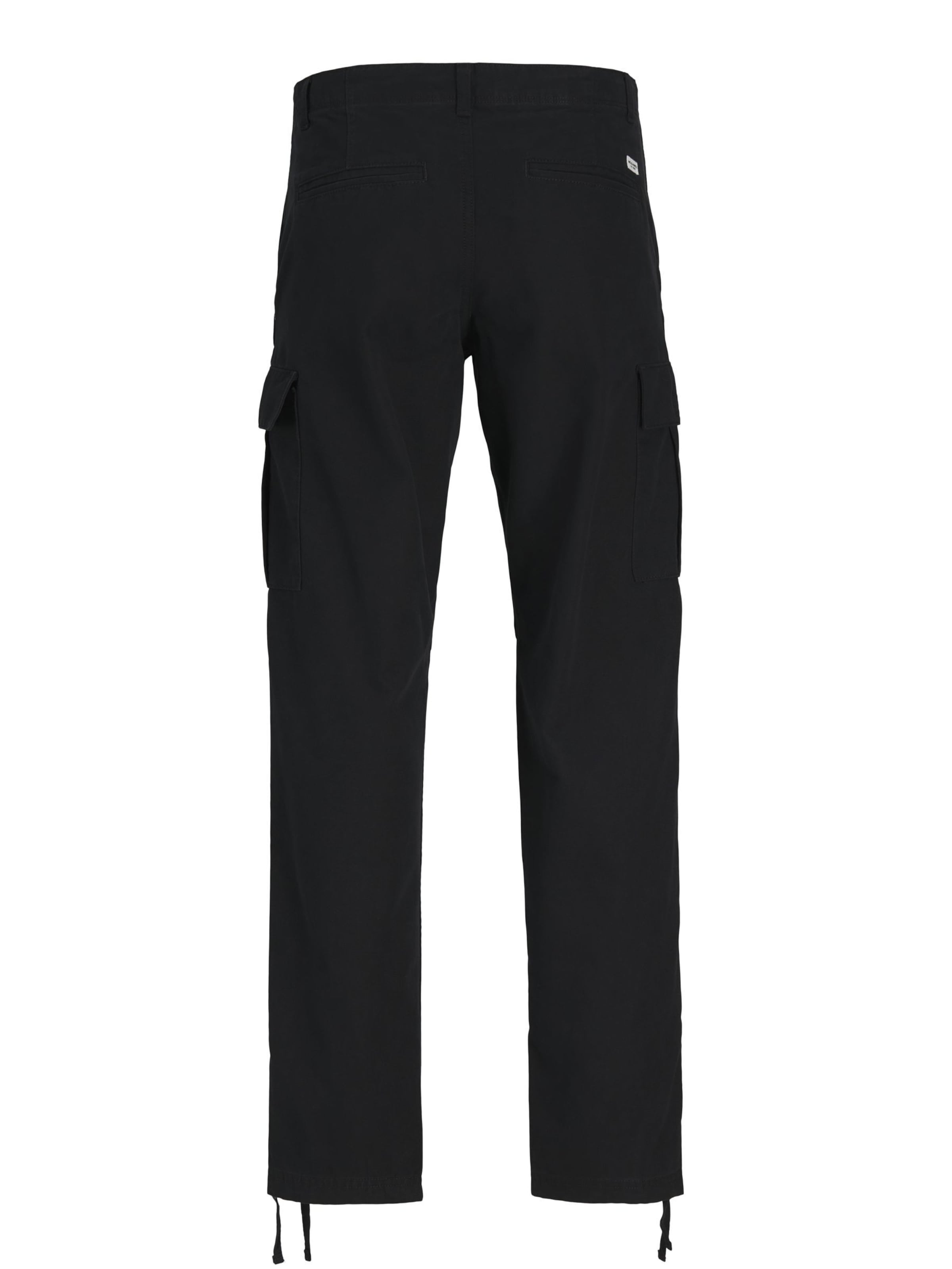 JACK & JONES Loose fit Cargo Pants 'JPSTKane Barkley' in Black
