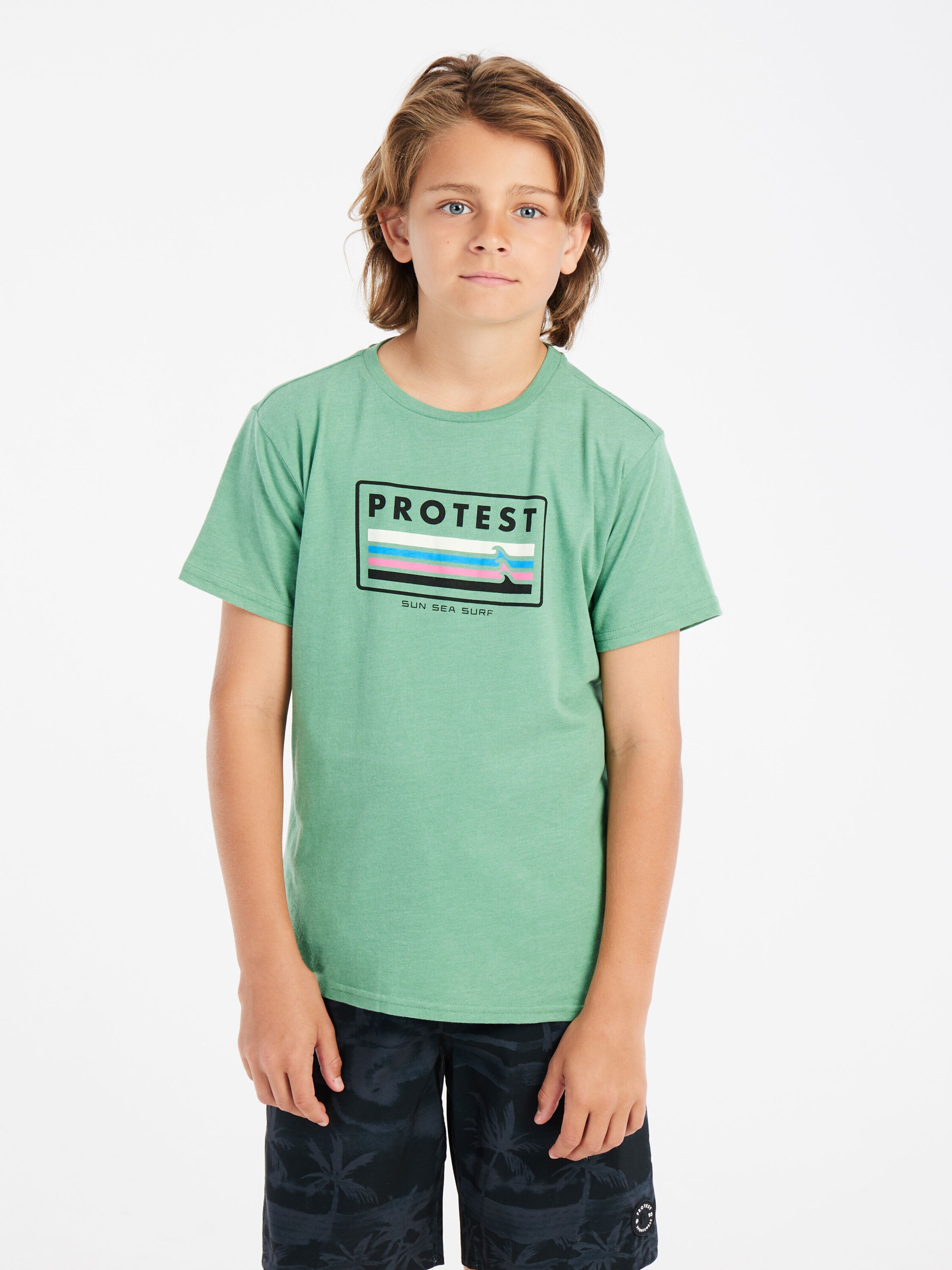 PROTEST Shirt 'PRTMarius JR'‌‌‌‌ in Grün: Vorderseite